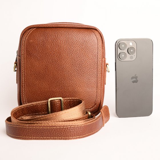 کیف کراس بادی مردانه طرح کایسر چرم فلوتر عسلی