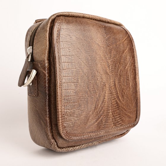 کیف کراس بادی مردانه طرح کایسر چرم لیزارد کرم