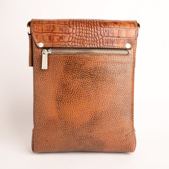 کیف کراس بادی مردانه طرح سینا چرم فلوتر عسلی