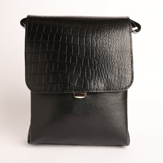 کیف کراس بادی مردانه طرح سینا چرم فلوتر مشکی