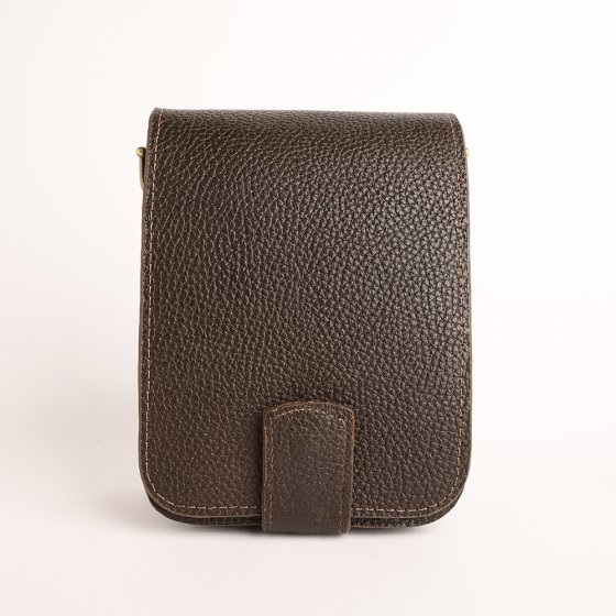 کیف کراس بادی مردانه طرح شاهان چرم فلوتر قهوه ای