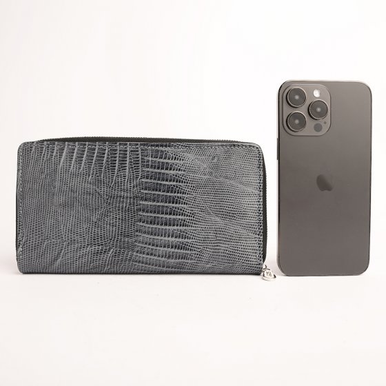 کیف دستی زنانه طرح میسرا چرم لیزارد طوسی