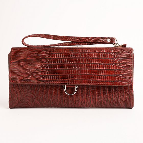 کیف دستی زنانه طرح ملیسا چرم لیزارد زرشکی