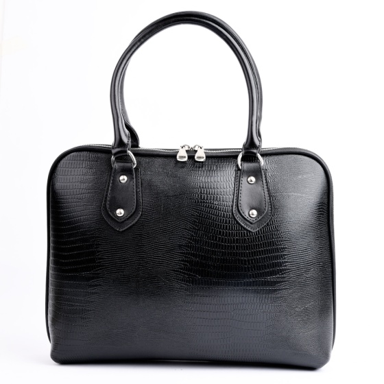 کیف دوشی زنانه مجلسی طرح نازنین چرم لیزارد مشکی