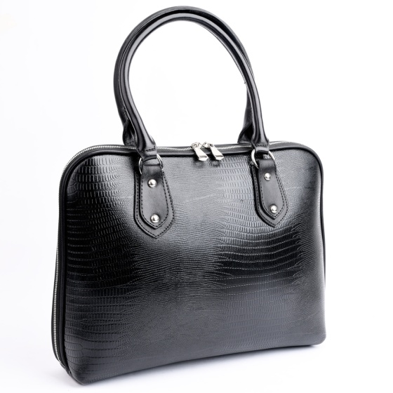 کیف دوشی زنانه مجلسی طرح نازنین چرم لیزارد مشکی