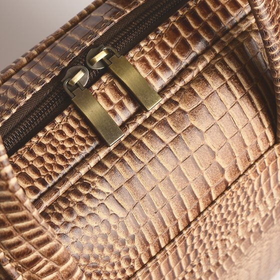 کیف اداری طرح کابوک چرم کروکودیل کرم