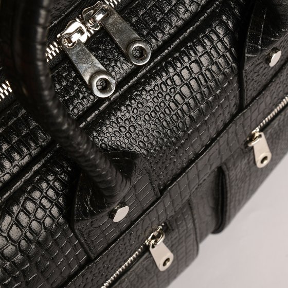 کیف اداری طرح ماکان چرم کروکودیل مشکی