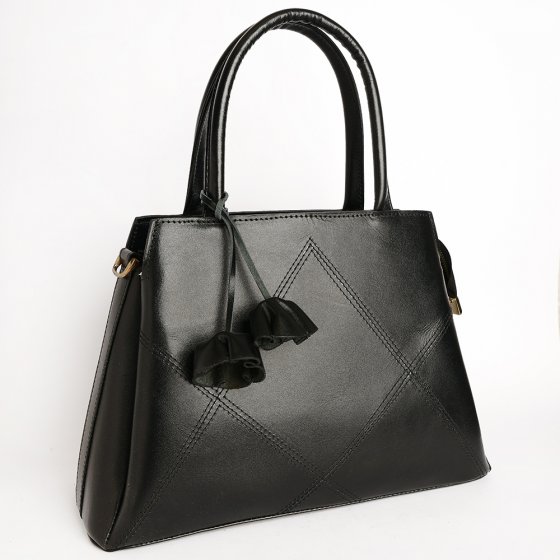 کیف مجلسی زنانه طرح شبنم چرم ساده مشکی