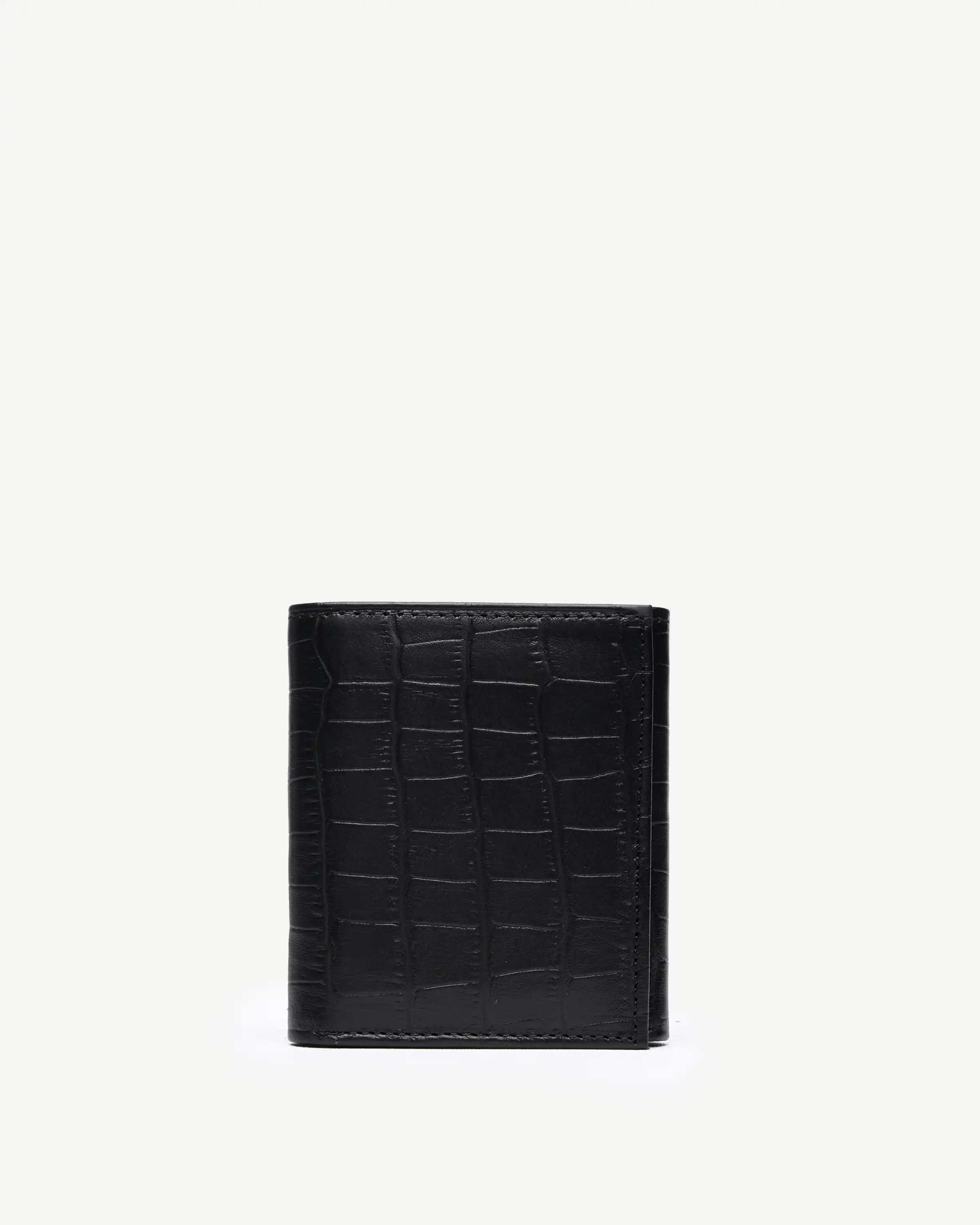 کیف پول جیبی مردانه طرح عربی چرم کروکودیل مشکی