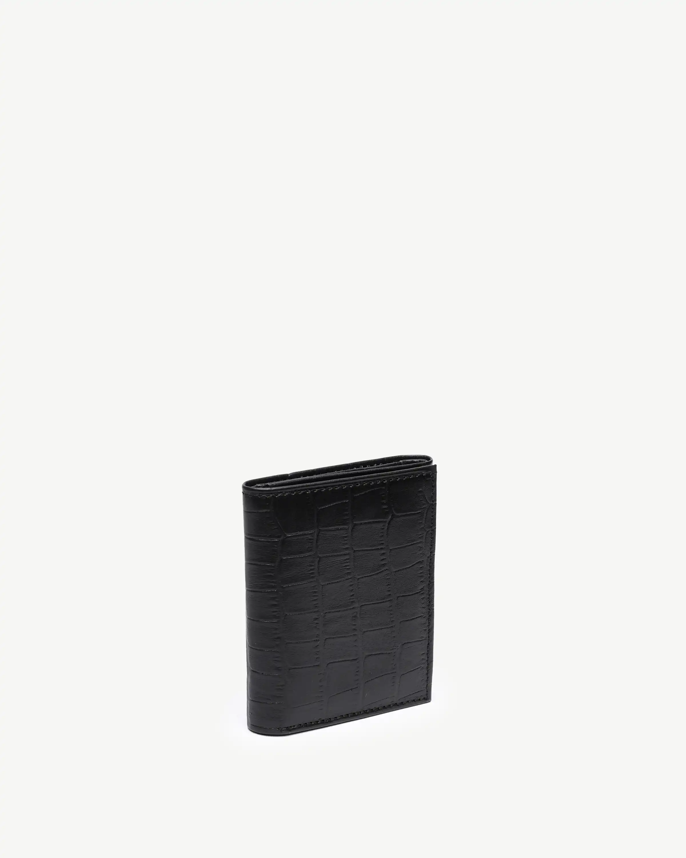 کیف پول جیبی مردانه طرح عربی چرم کروکودیل مشکی