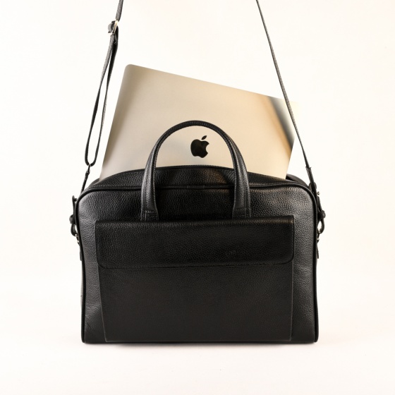 کیف اداری طرح بهمن چرم مشکی فلوتر