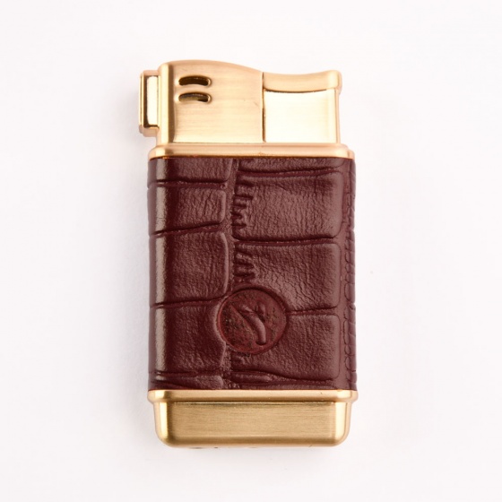 فندک گازی چرم کروکودیل زرشکی