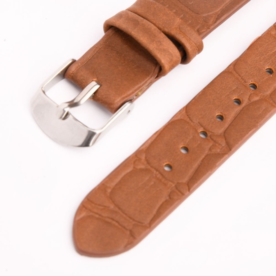 بند ساعت چرم کروکودیل عسلی