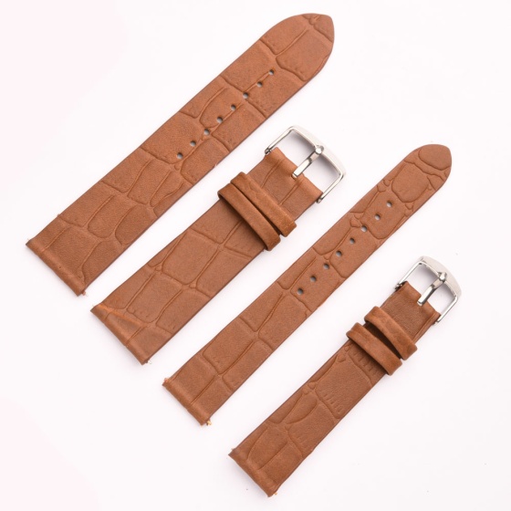 بند ساعت چرم کروکودیل عسلی