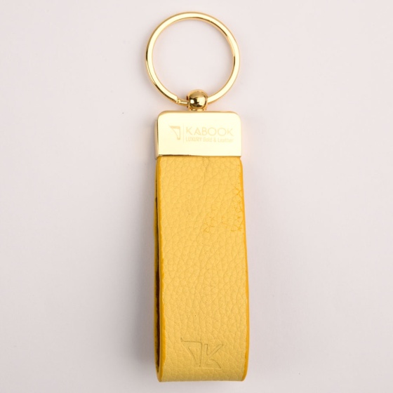 جاکلیدی چرم زرد