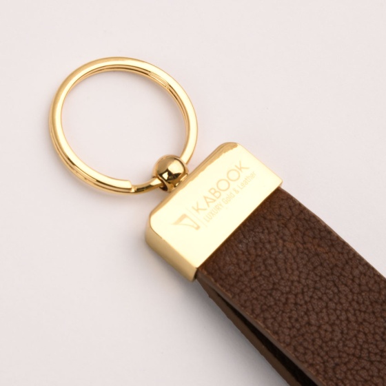 جاکلیدی چرم قهوه ای بولز