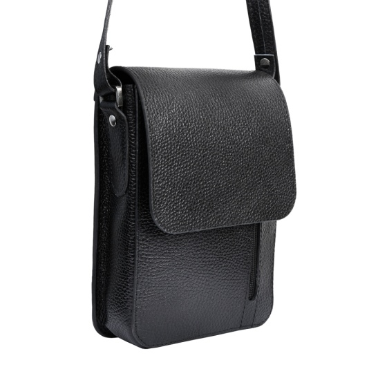 کیف کراس بادی مردانه طرح هاکان چرم فلوتر مشکی