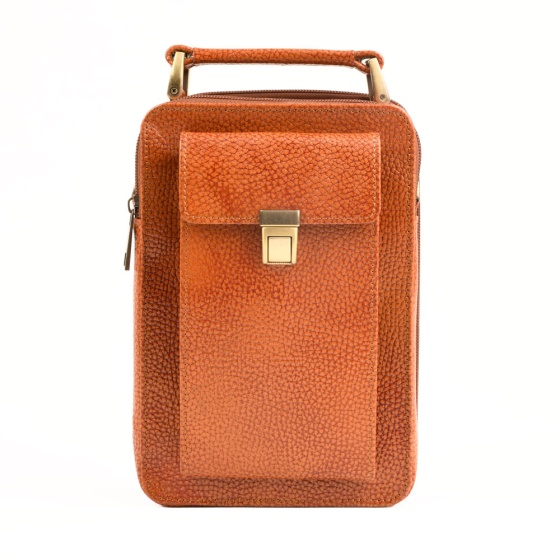 کیف کراس بادی مردانه آرکان چرم فلوتر عسلی