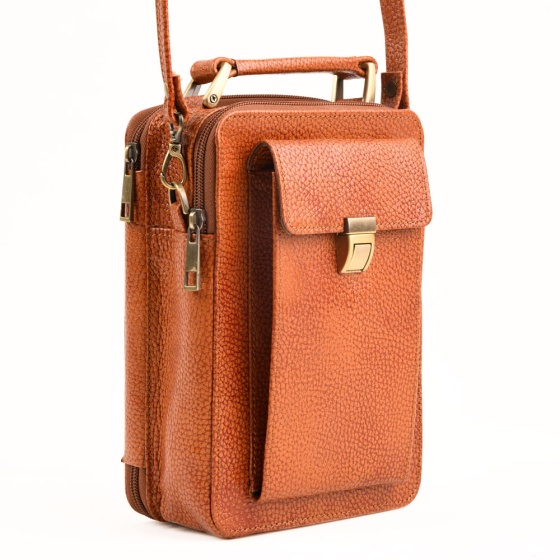 کیف کراس بادی مردانه آرکان چرم فلوتر  عسلی