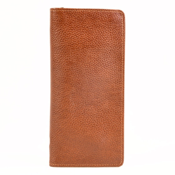 کیف دسته چک جاستین چرم فلوتر عسلی