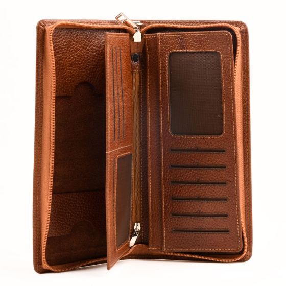 کیف پاسپورتی جاستین چرم فلوتر عسلی