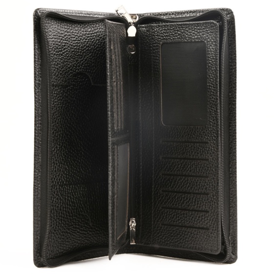 کیف دسته چک جاستین چرم فلوتر مشکی