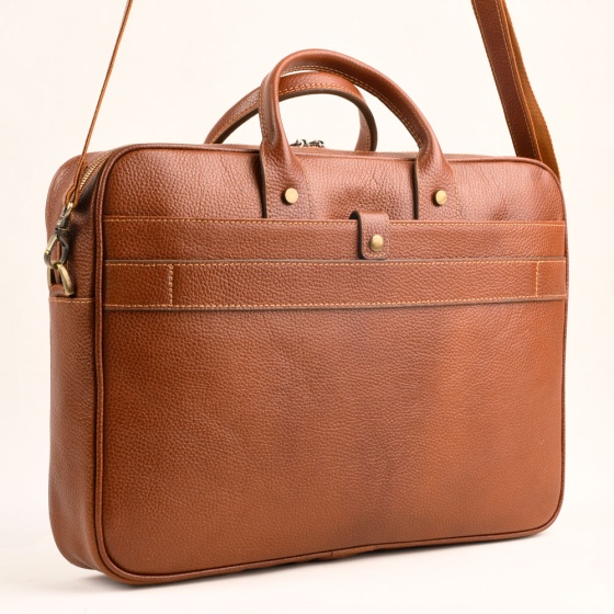 کیف اداری طرح ماکان چرم فلوتر عسلی