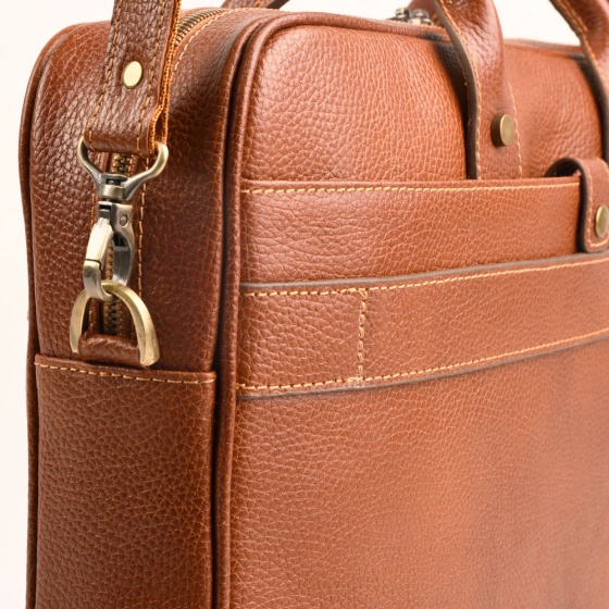 کیف اداری طرح ماکان چرم فلوتر عسلی