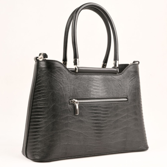 کیف زنانه مجلسی طرح تینوش چرم لیزارد مشکی