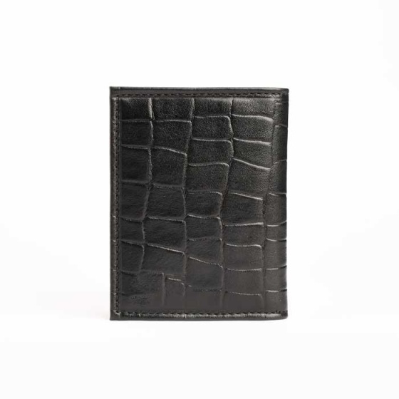 ست هدیه چرم جاکلیدی و کیف کارت تک مشکی