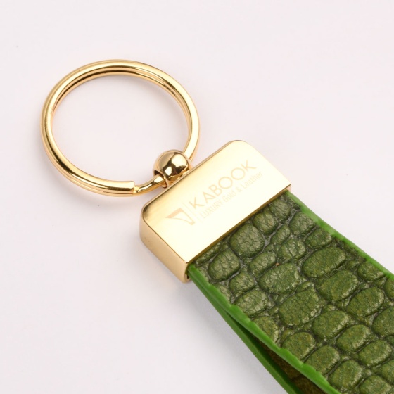 جاکلیدی چرم کروکودیل سبز