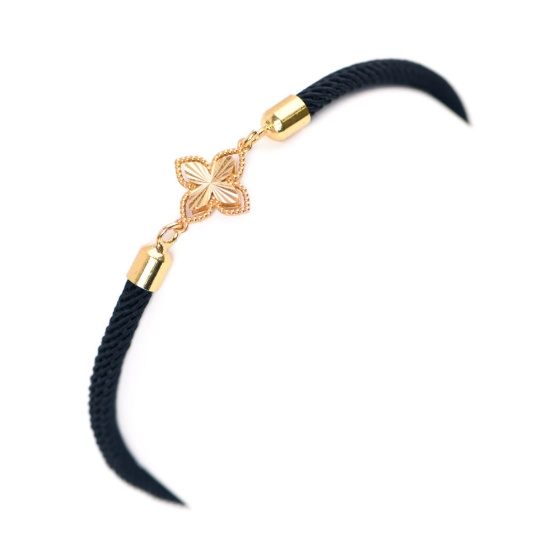 دستبند طلا زنانه طرح ونکلیف تو پر بزرگ