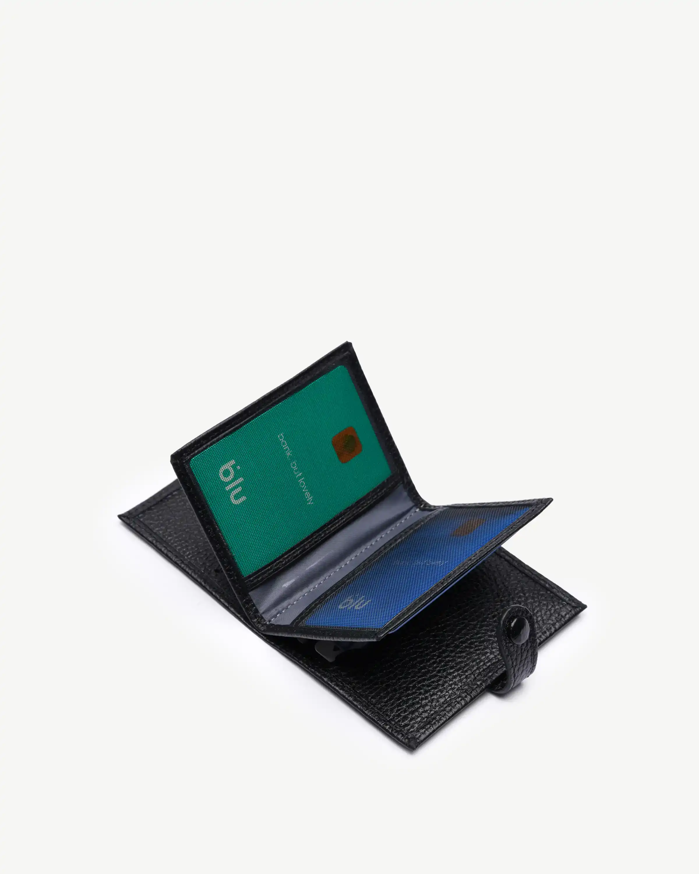 کیف کارت 4 لت چرم طبیعی مشکی فلوتر- جاکارتی چرم