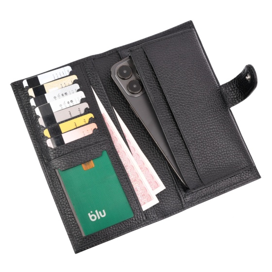 کیف موبایل چرم مشکی فلوتر