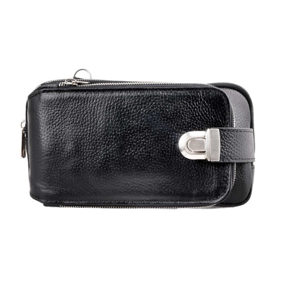 کیف کراس بادی مردانه طرح آگرین چرم فلوتر مشکی