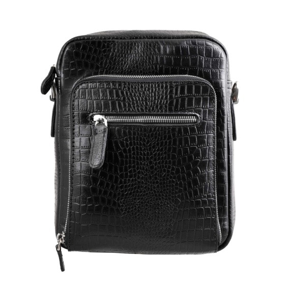 کیف کراس بادی مردانه طرح هامون چرم کروکو مشکی