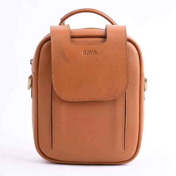 کیف کراس بادی مردانه طرح اسپرت چرم فلوترعسلی