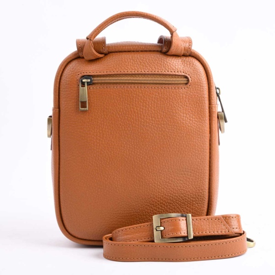 کیف کراس بادی مردانه طرح اسپرت چرم فلوترعسلی