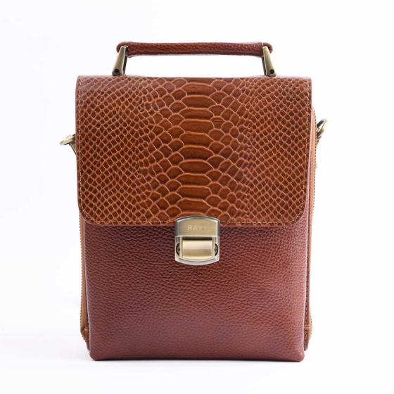 کیف کراس بادی مردانه طرح 2016(قفل رمزدار) چرم فلوتر عسلی