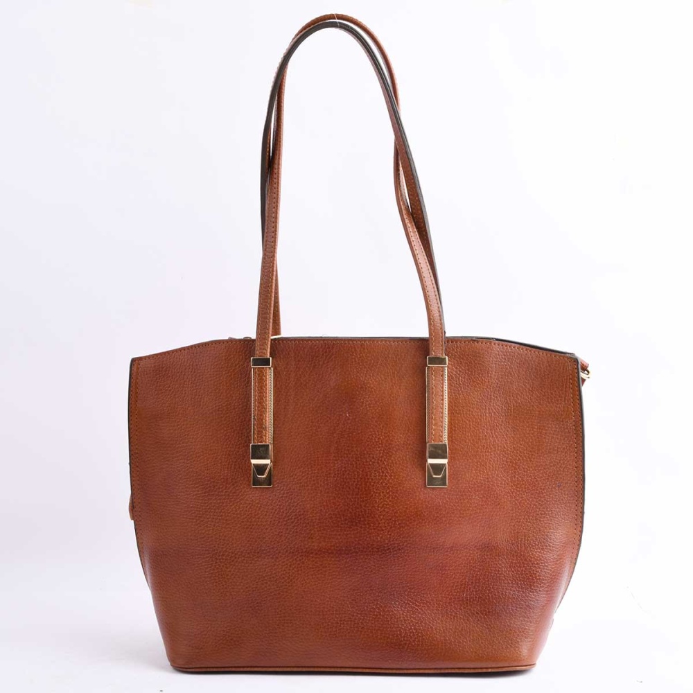 کیف مجلسی زنانه طرح 5256 چرم فلوتر عسلی
