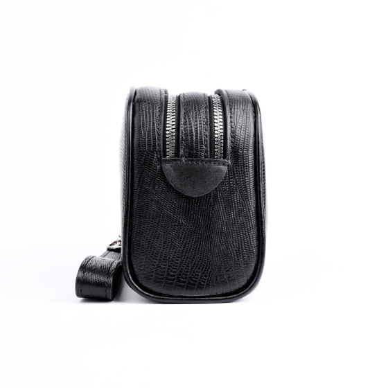 کیف دستی مردانه طرح دارا چرم مشکی لیزارد