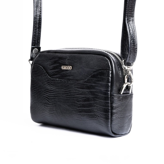 کیف دوشی زنانه مینو لیزارد مشکی