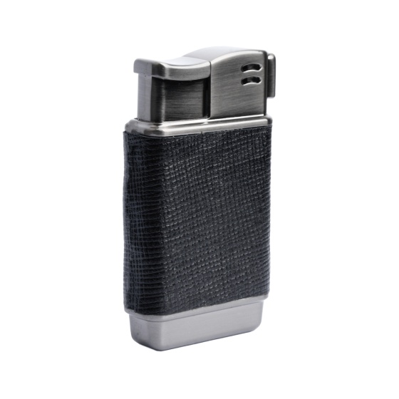 فندک گازی بدنه چرم مشکی مونت بلانک