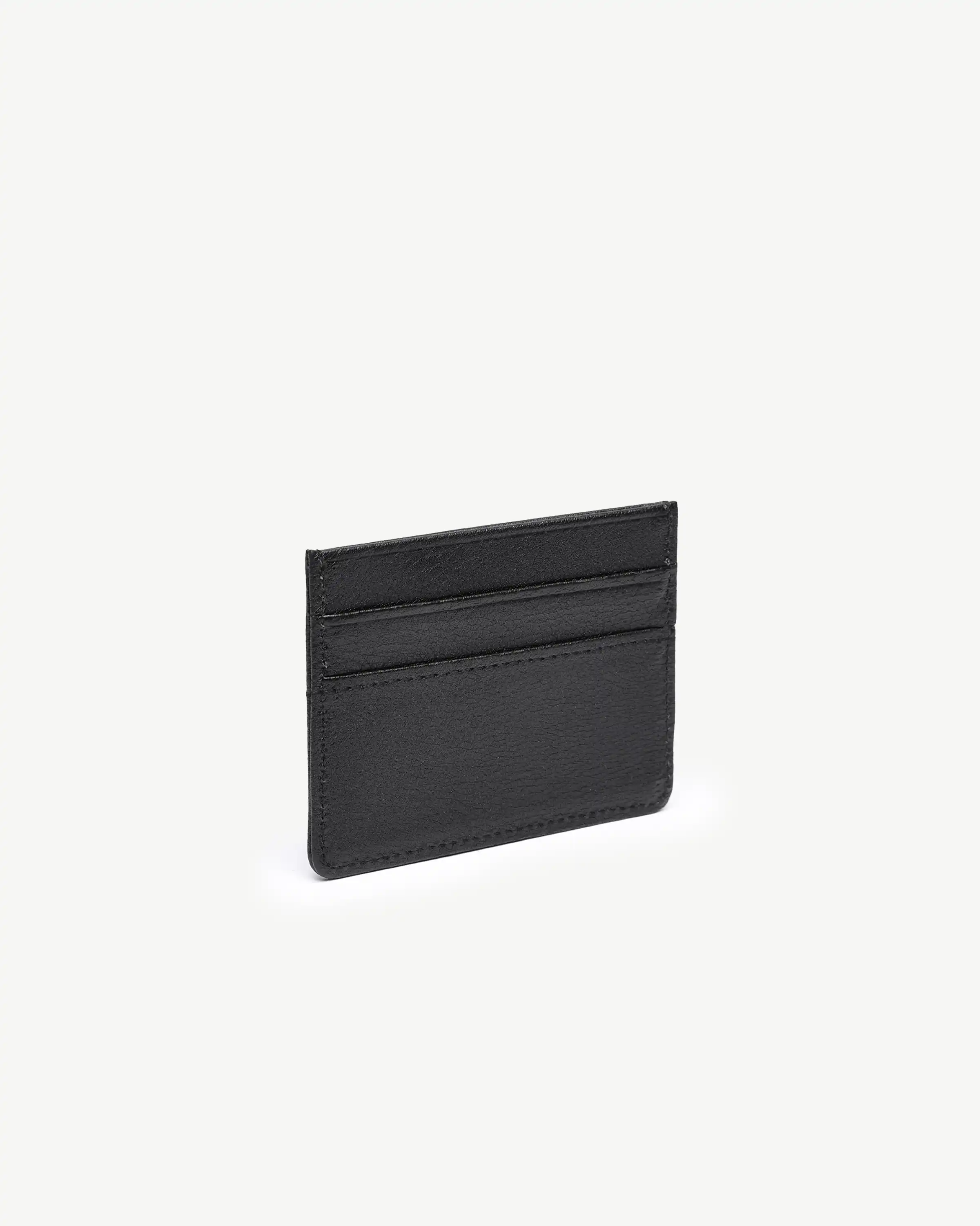 کیف کارت چرم طبیعی مشکی ساده