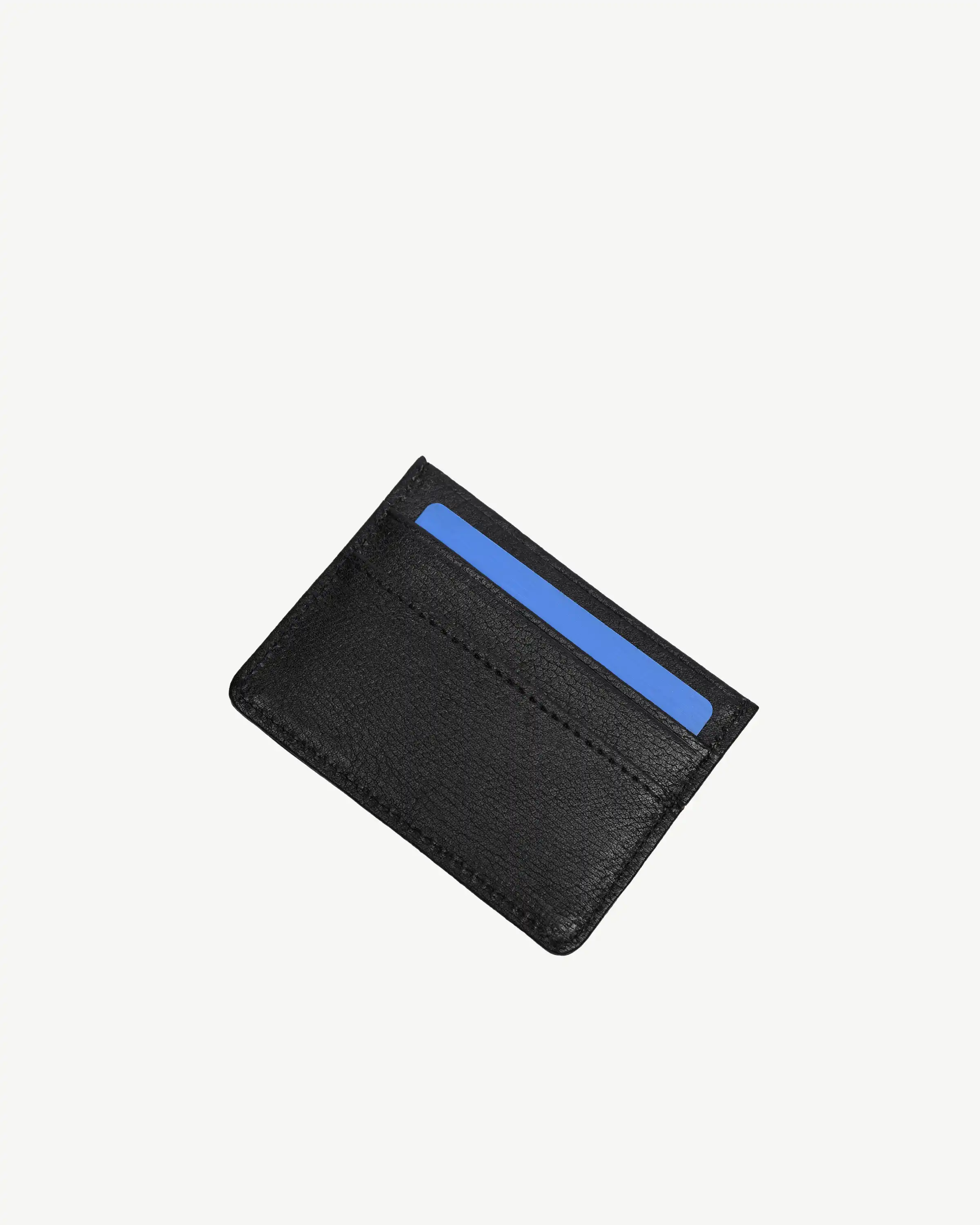 کیف کارت چرم طبیعی مشکی ساده