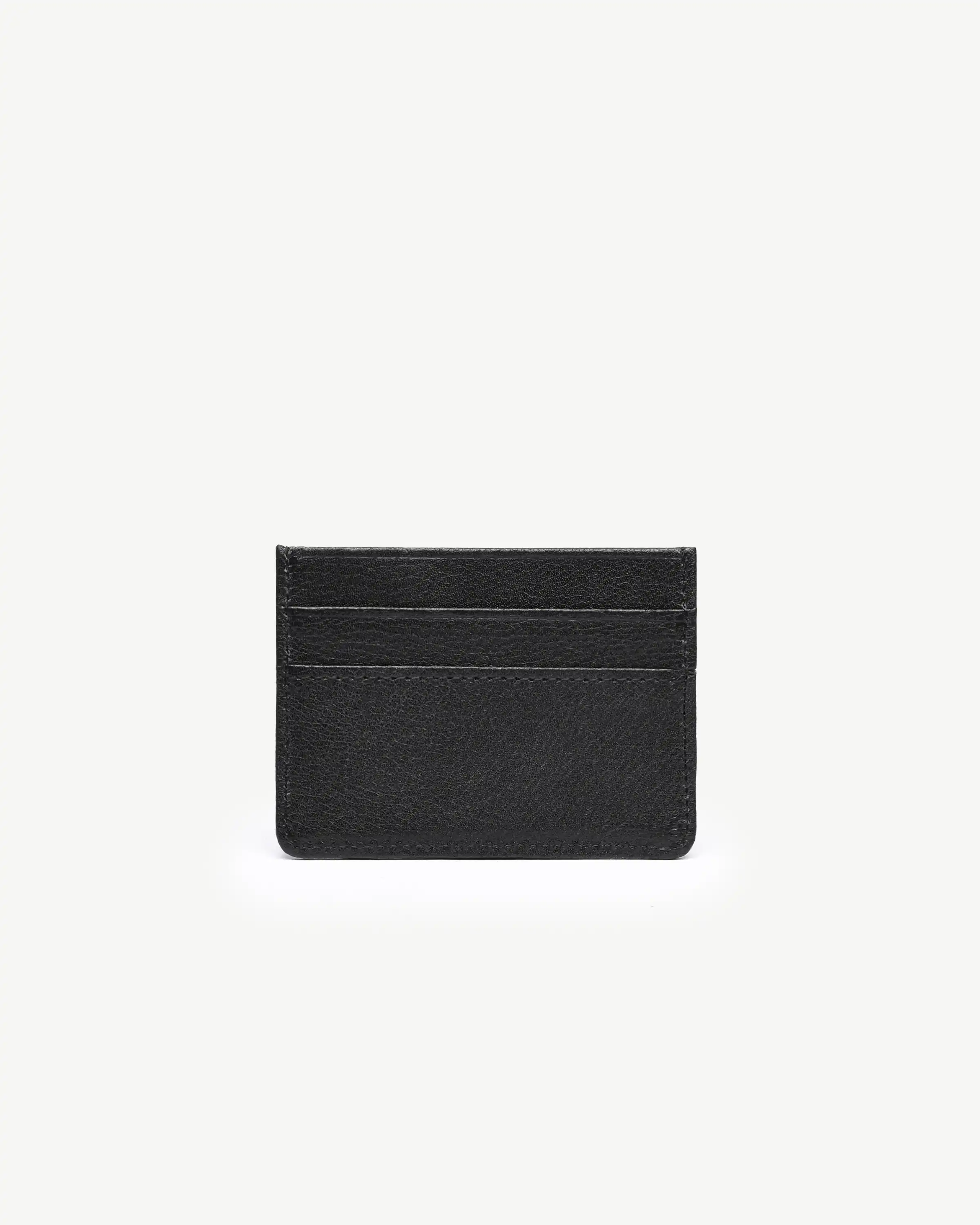 کیف کارت چرم طبیعی مشکی ساده
