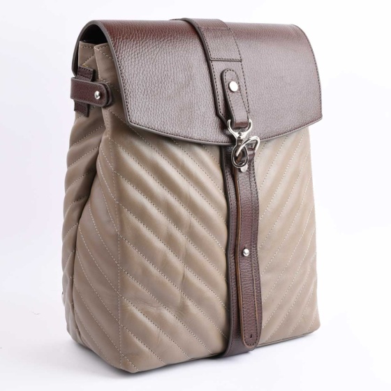 کوله پشتی طرح 5003 چرم کرم - قهوه ای