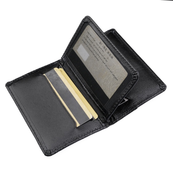 کیف کارت طرح مسیحا چرم لیزارد مشکی