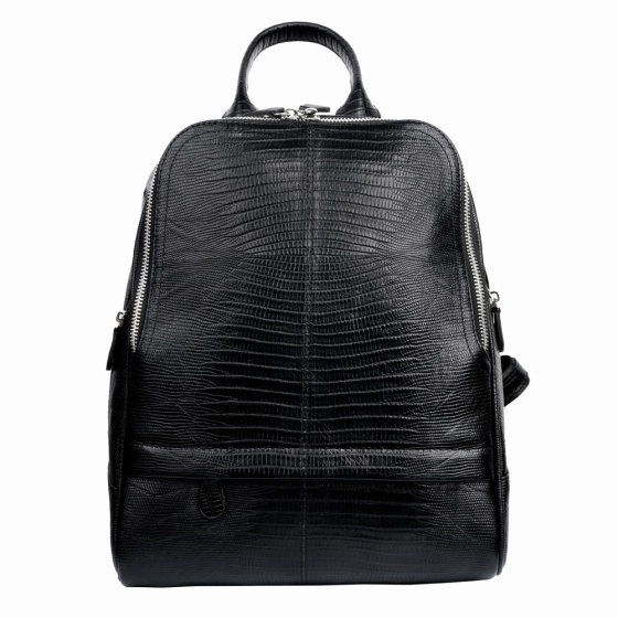 کوله پشتی طرح داریا چرم لیزارد مشکی