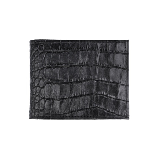 کیف جیبی طرح نظام چرم مشکی کروکودیل